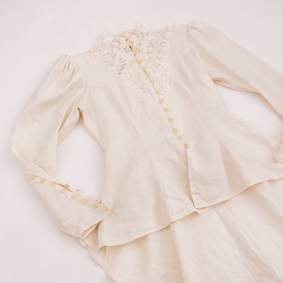 Gunne Sax | Linen Blouse - Picture 3 of 4